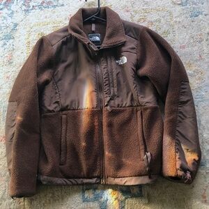 Chocolate Brown North Face Fleece Jacket S